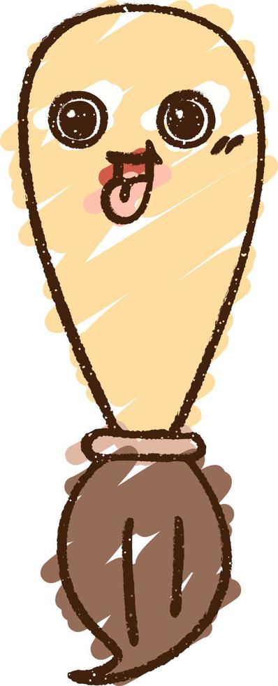 Paint Brush Chalk Drawing vector