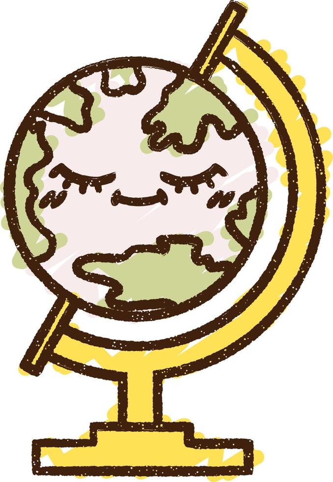 Geography Globe Chalk Drawing vector