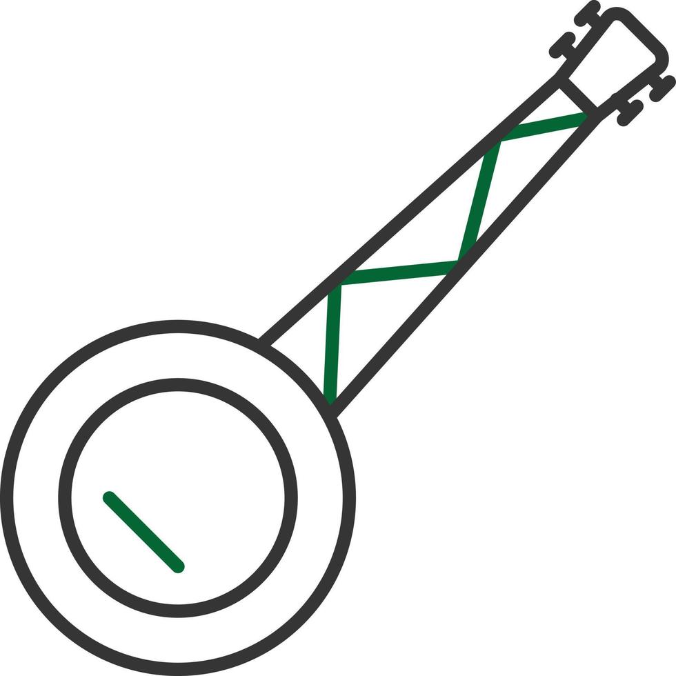 Banjo Line Two Color vector