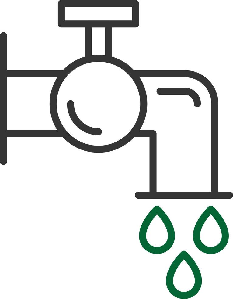 Save Water Line Two Color vector