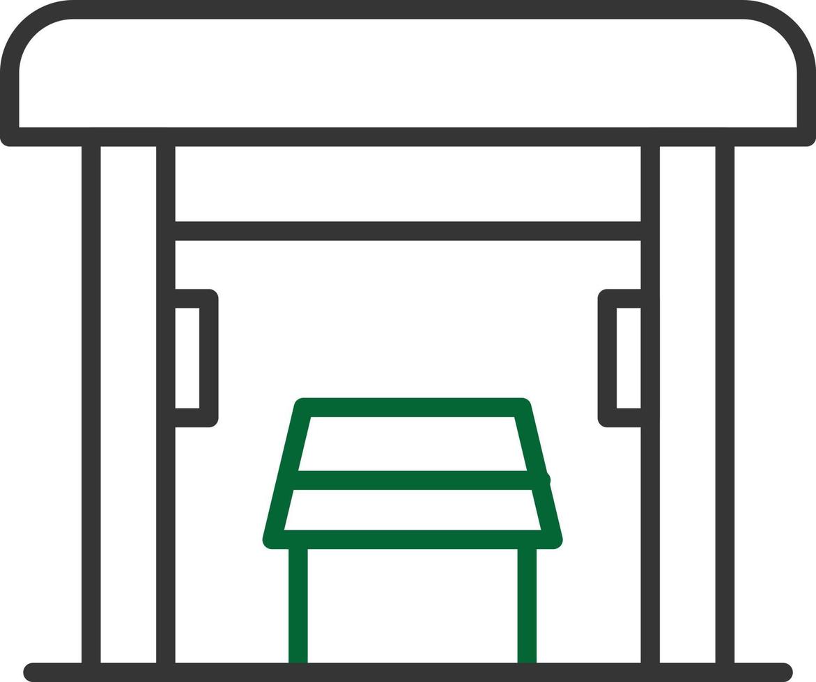 Bus Stop Line Two Color vector