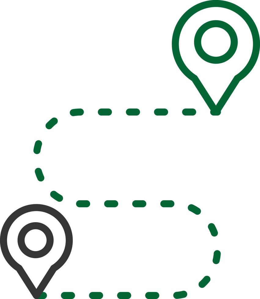 Itinerary Line Two Color vector