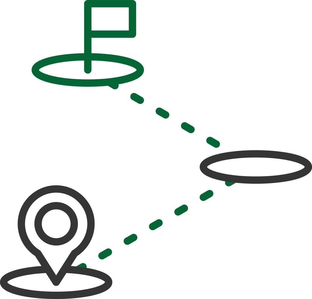 Destination Line Two Color vector
