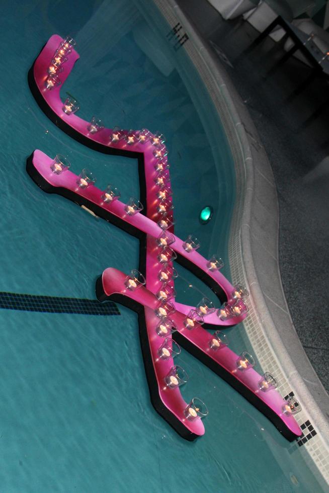 LOS ANGELES, MAR 18 - Y and R Logo in pool, with candles arriving at The Young and the Restless 38th Anniversary Party Hosted by The Bell Family at Avalon Hotel on March 18, 2011 in Beverly HIlls, CA photo