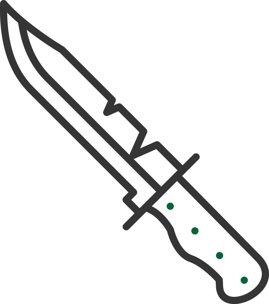 Knife Line Two Color vector