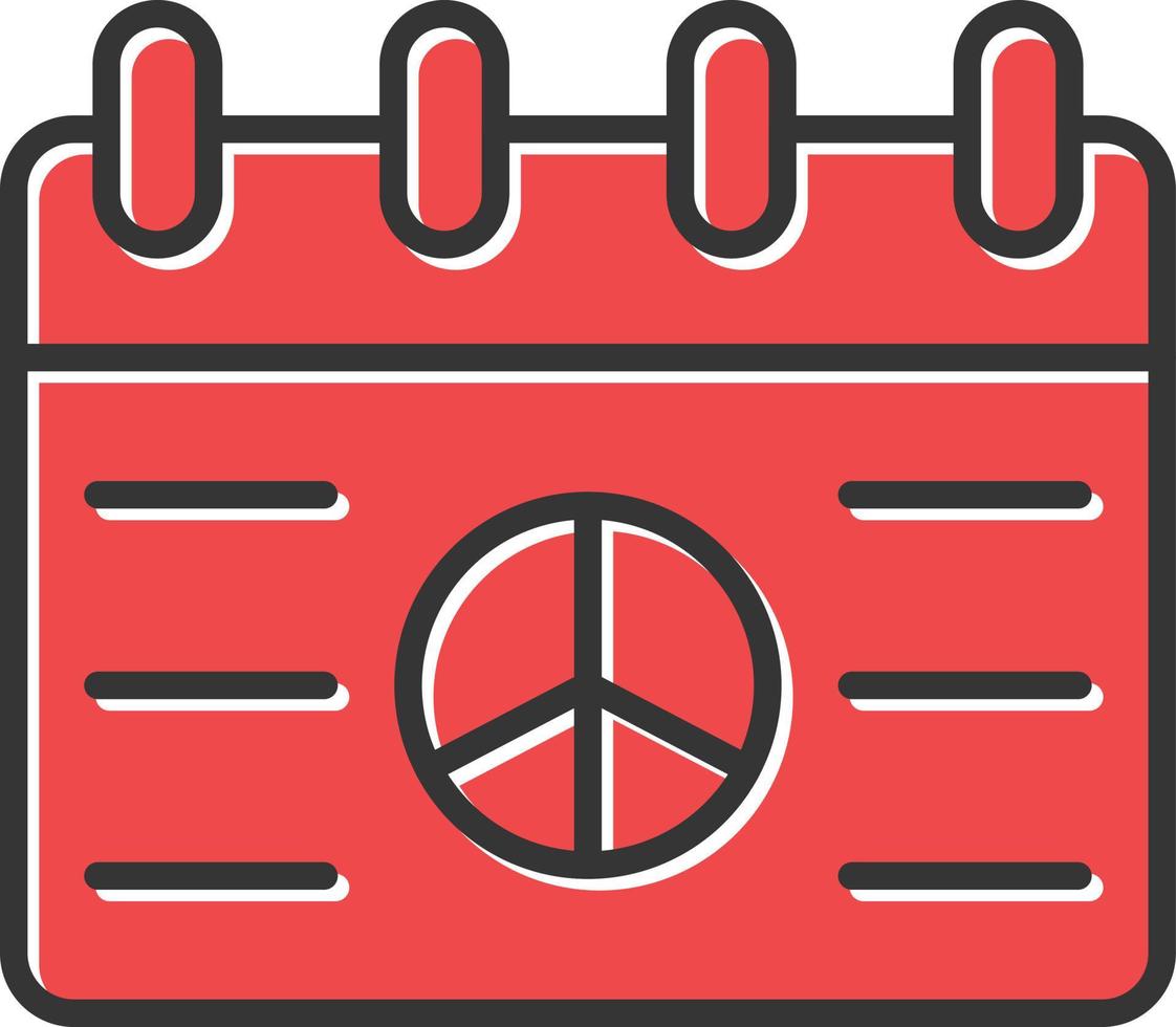 Peace Calendar Filled Retro 9808732 Vector Art at Vecteezy