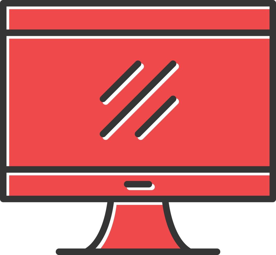 Monitor Filled Icon vector