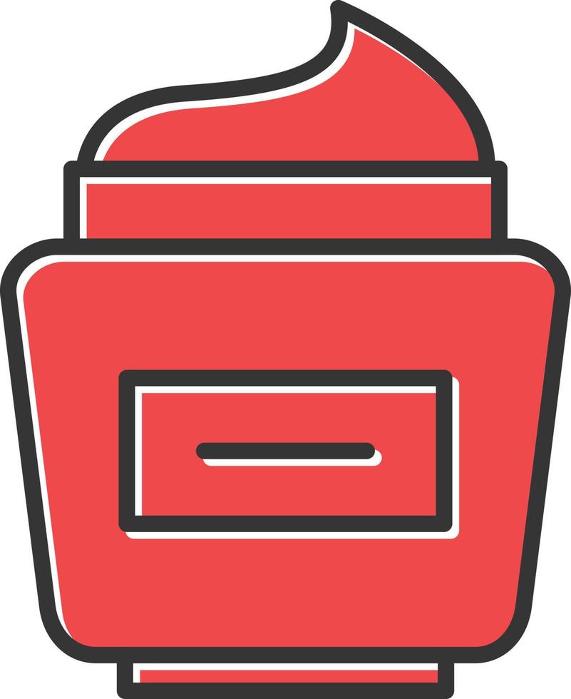 Face Cream Filled Icon vector