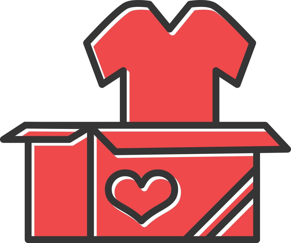 Cloth Donate Filled Icon vector