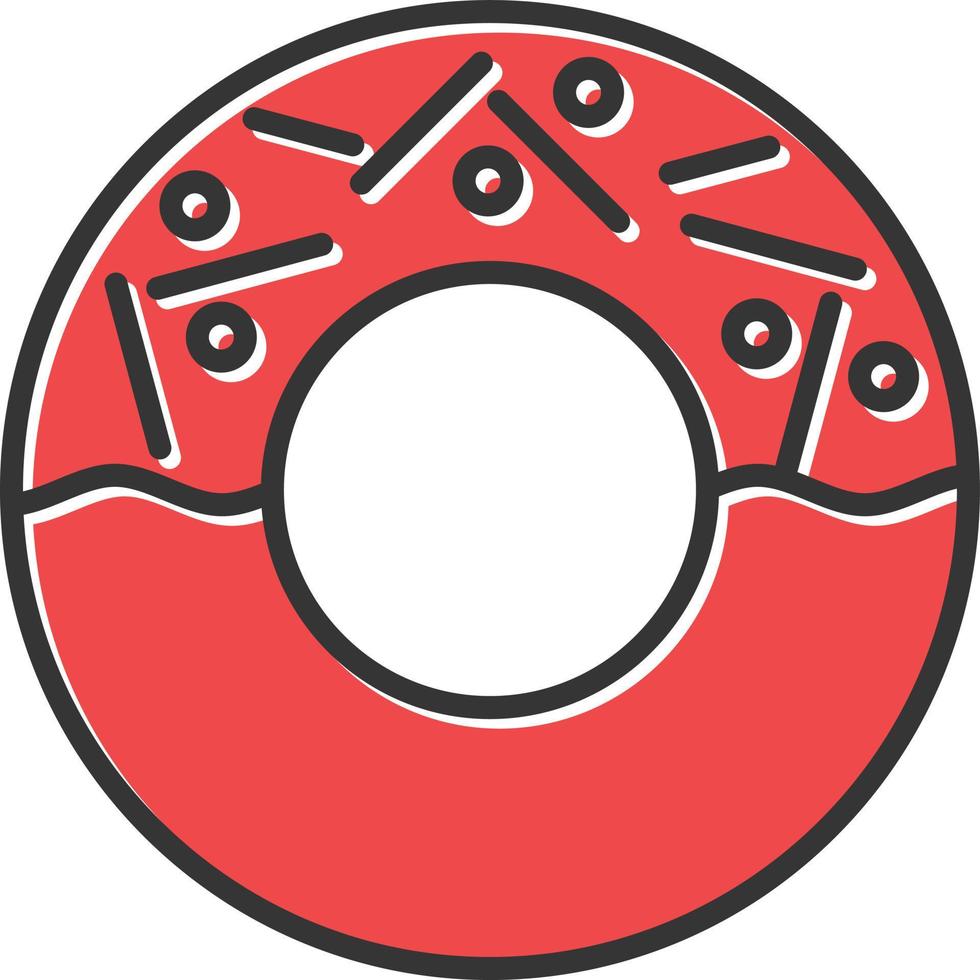 Donut Filled Icon vector