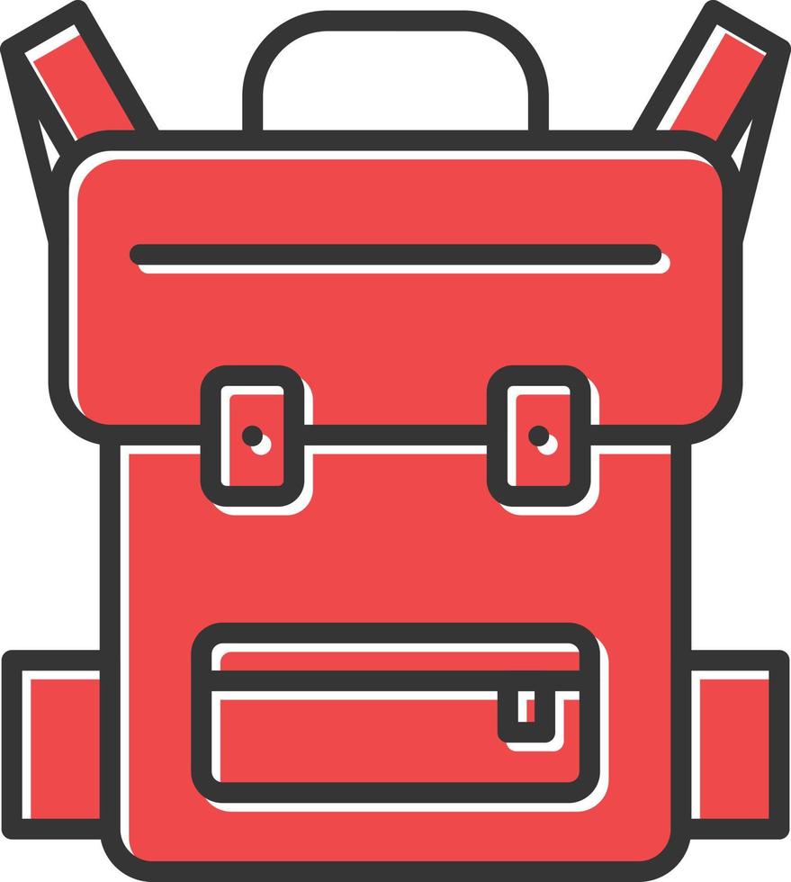 Backpack Filled Retro vector