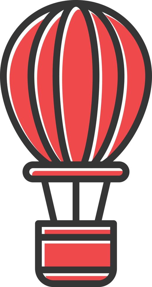 Hot Air Balloon Filled Retro vector