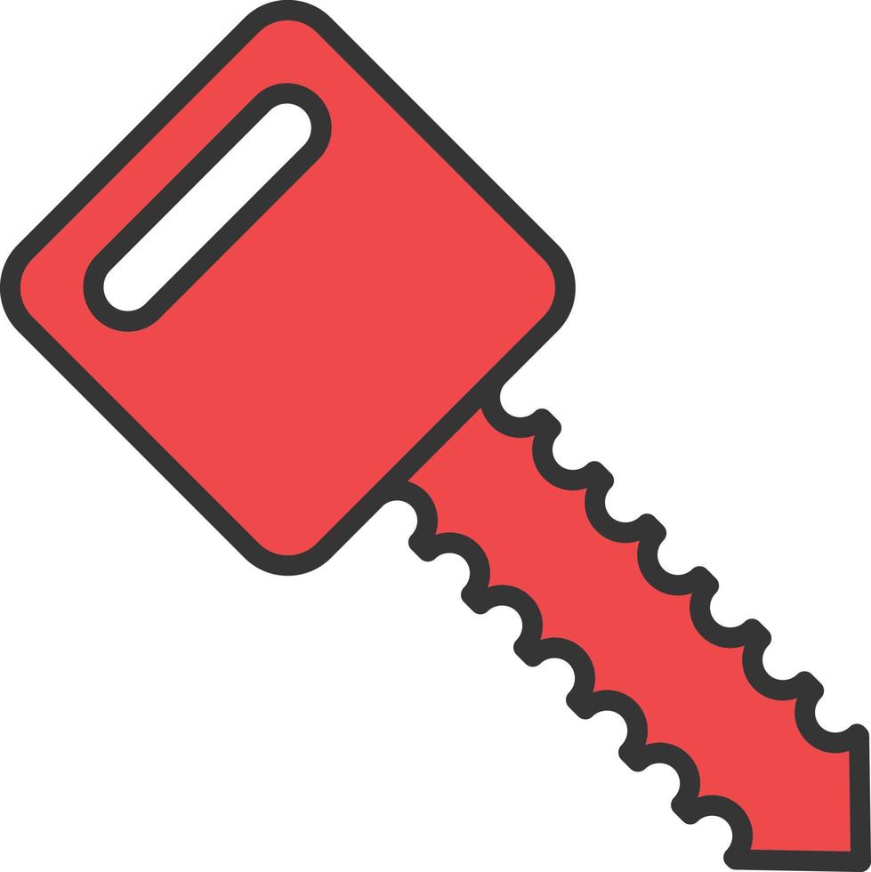 23 - Car Key Filled Retro vector