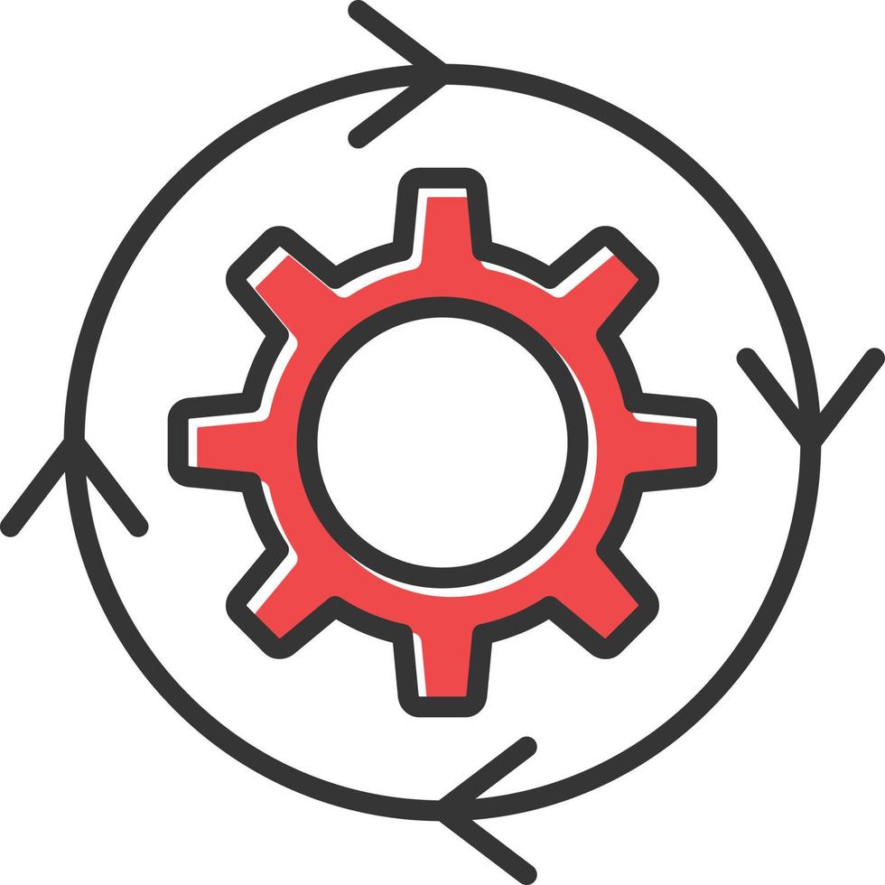 Iteration Filled Retro vector