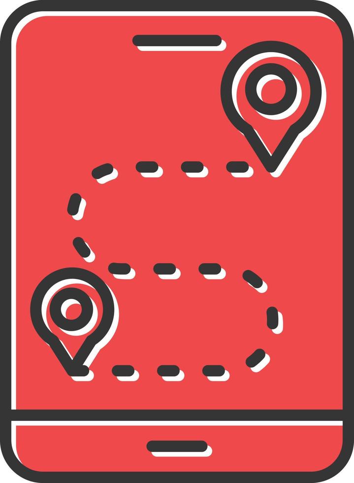 Gps Filled Retro vector