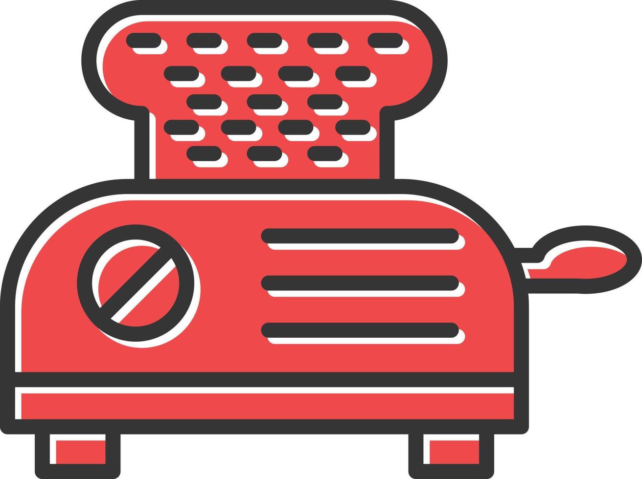 Toaster Filled Retro vector