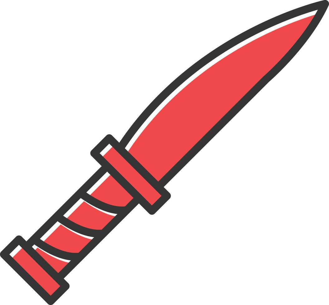 cuchillo lleno retro vector