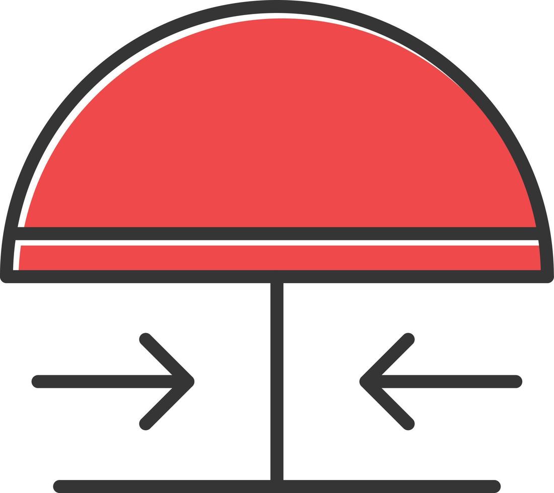 Emergency Button Filled Retro vector