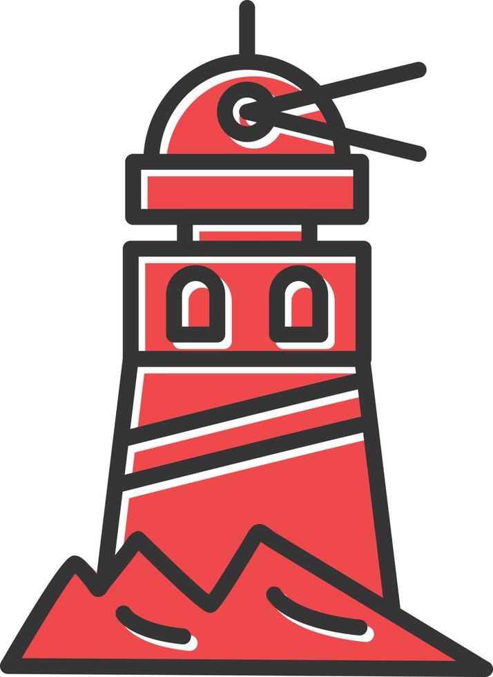 Lighthouse Filled Retro vector