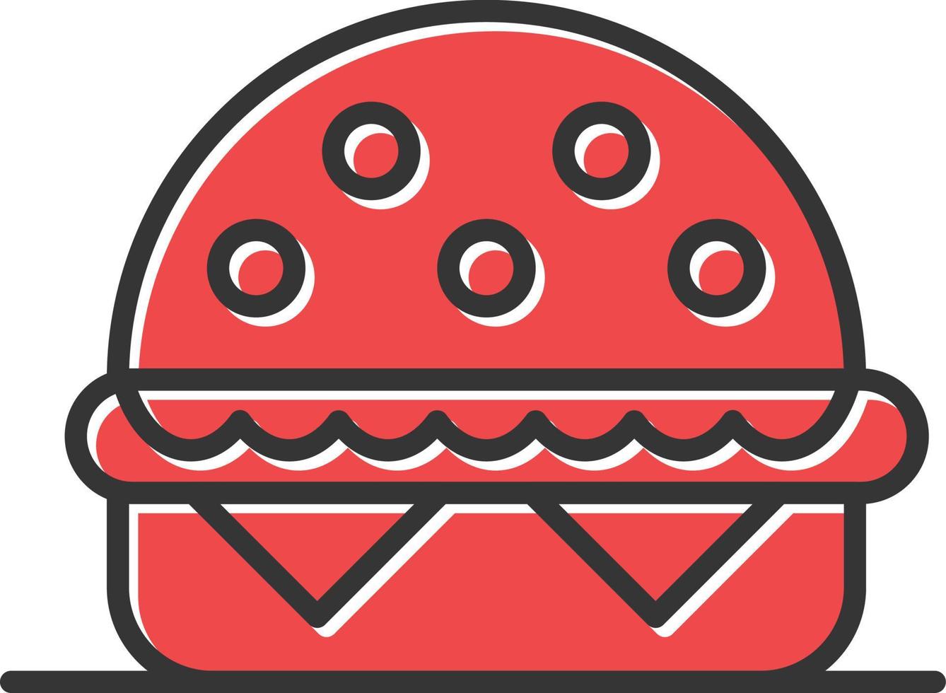 hamburguesa rellena retro vector