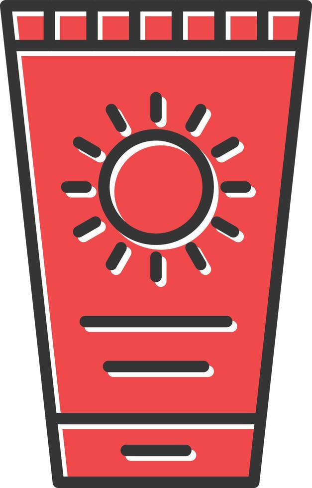Sun Cream Filled Retro vector