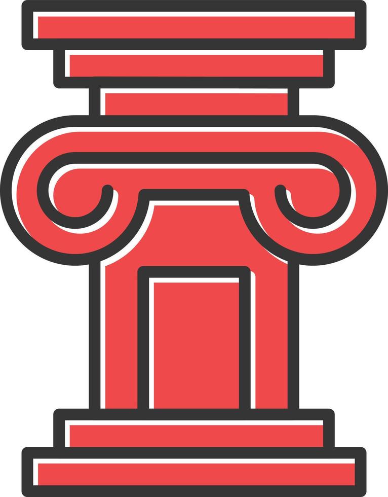 Column Filled Retro vector