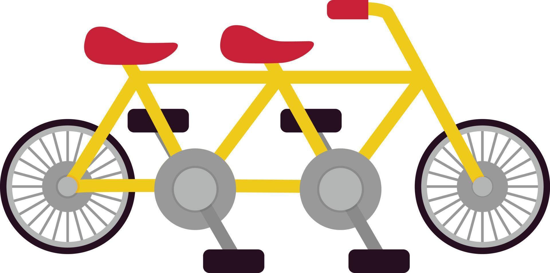 Tandem Flat Icon vector
