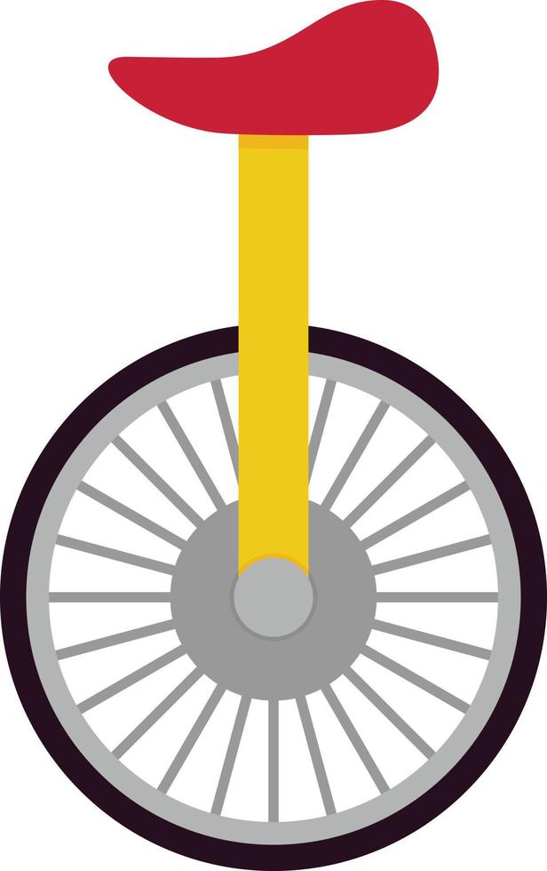 monociclo, plano, icono vector