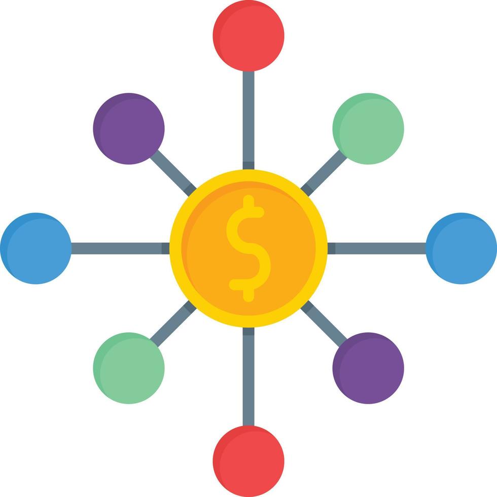 Crowdfunding Flat Icon vector