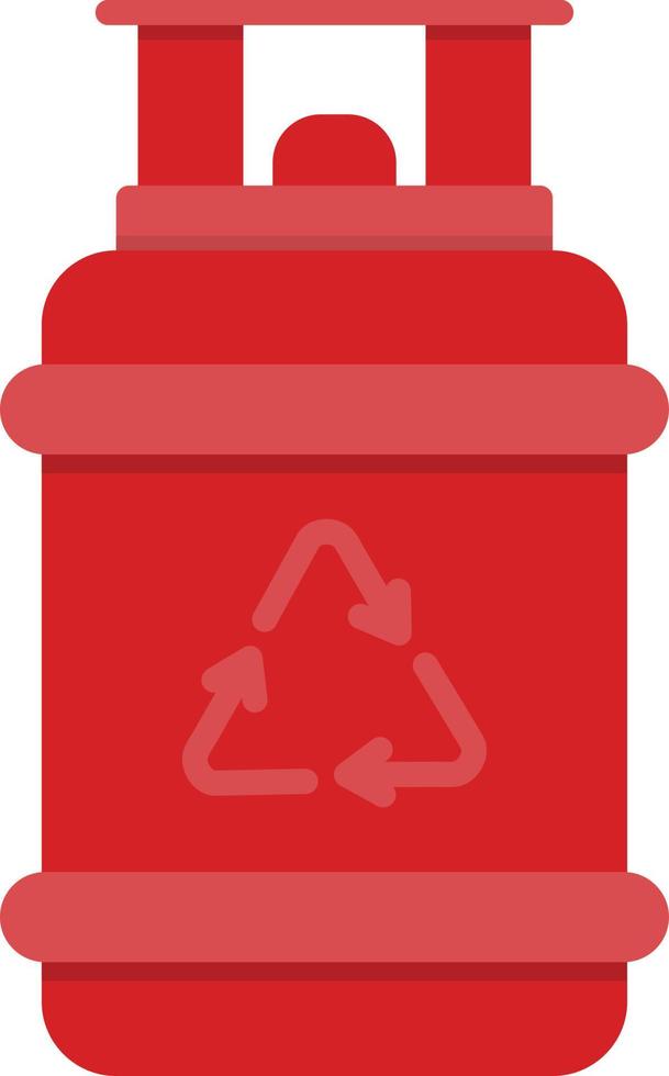 Gas Cylinder Flat Icon vector