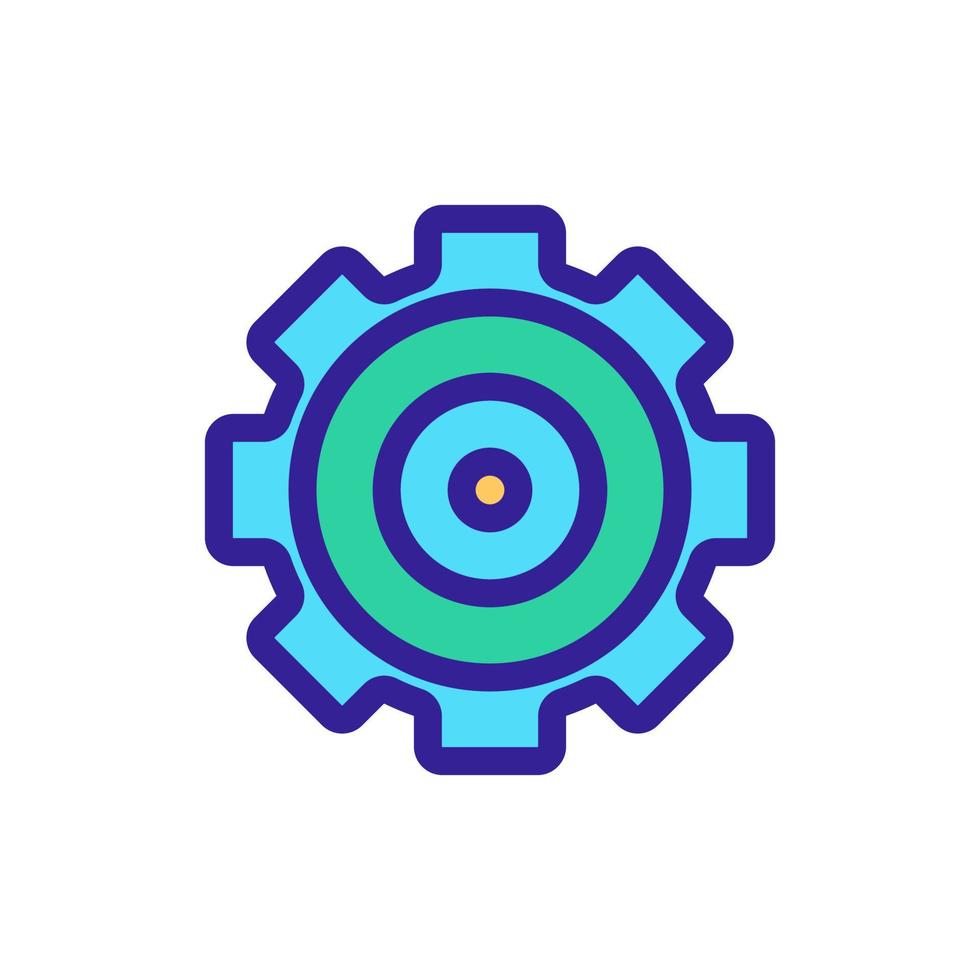 Set the target icon vector. Isolated contour symbol illustration vector