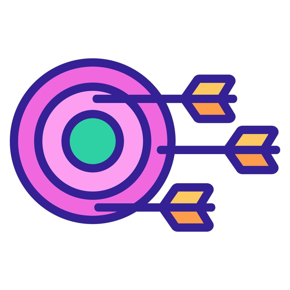 Target and Arrow Icon Vector. Isolated contour symbol illustration vector