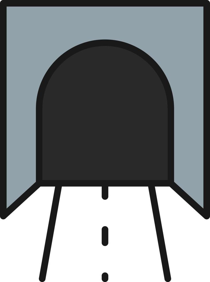 Tunnel Line Filled vector