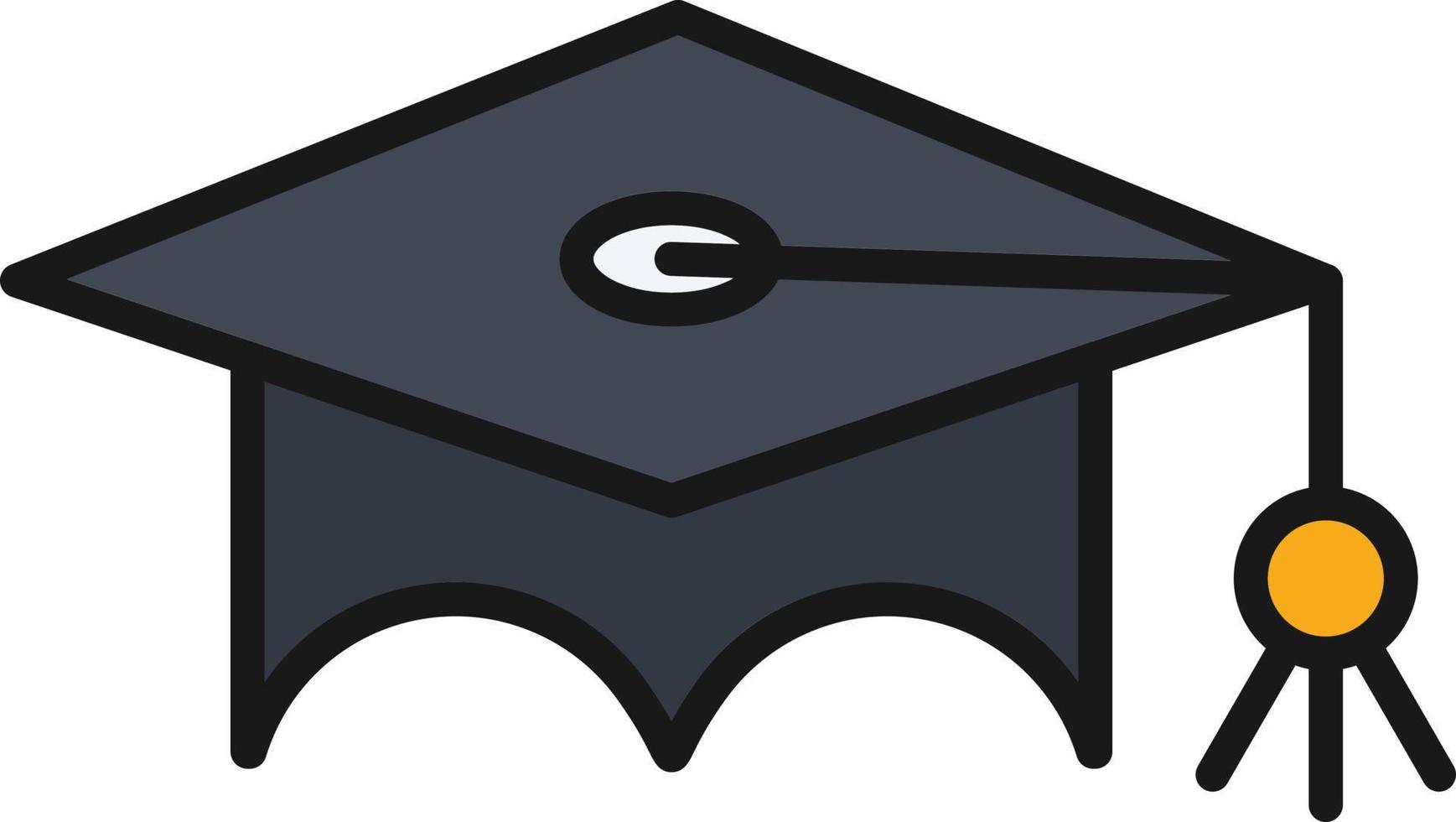 Mortarboard Line Filled vector