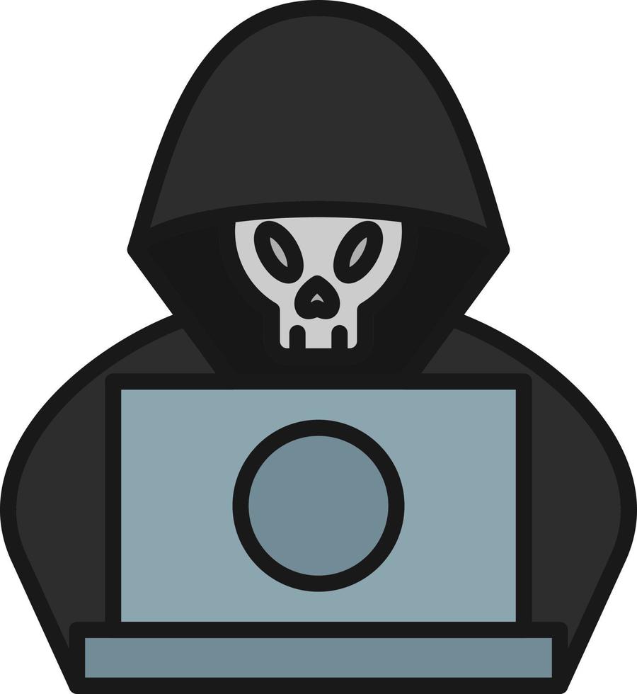 Hacker Line Filled vector