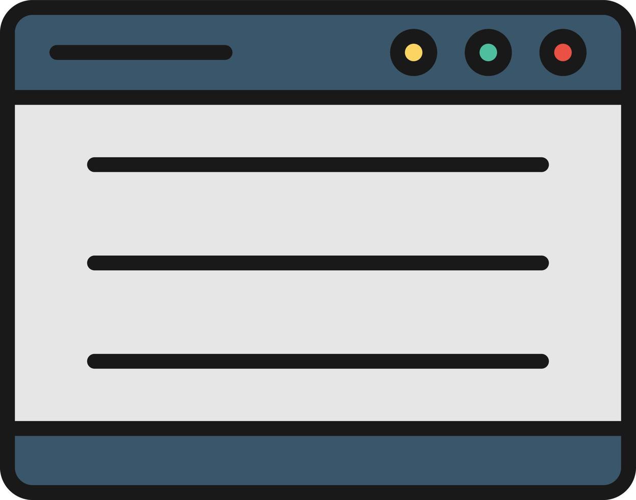 Browser Line Filled vector