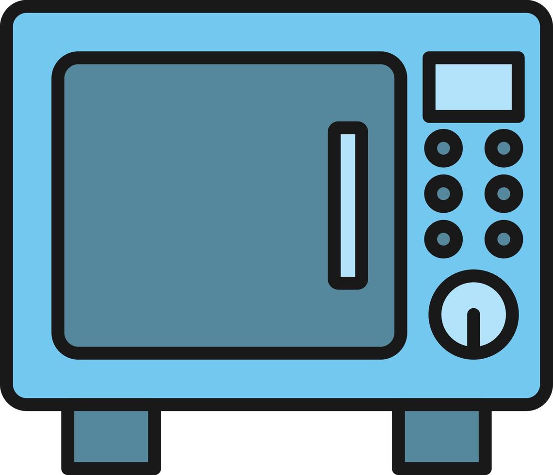 Oven Line Filled vector