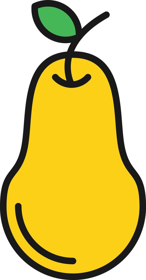 Pear Line Filled vector