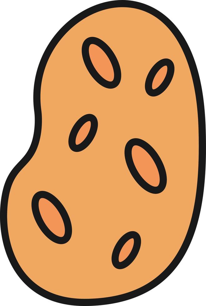 Potato Line Filled vector