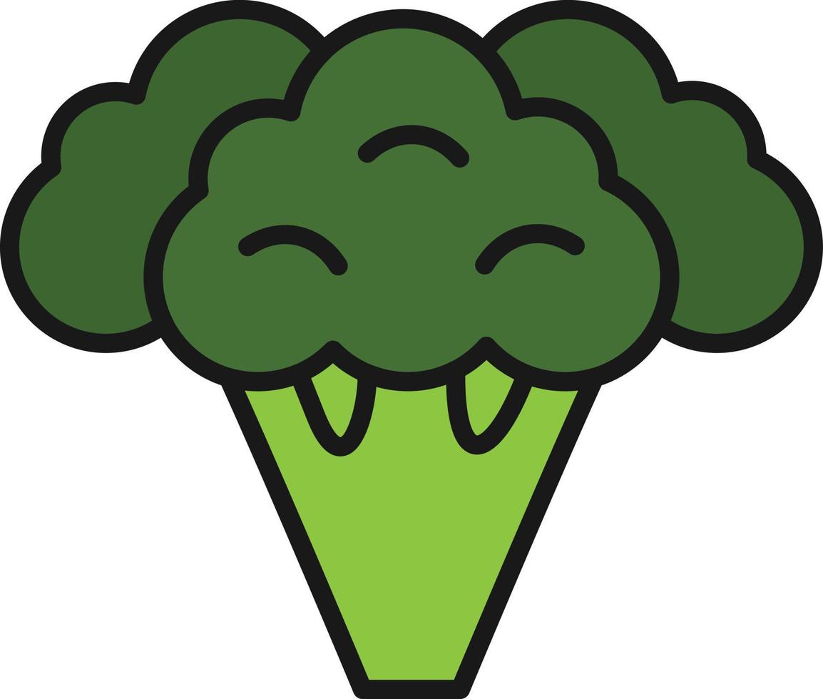 Broccoli Line Filled vector