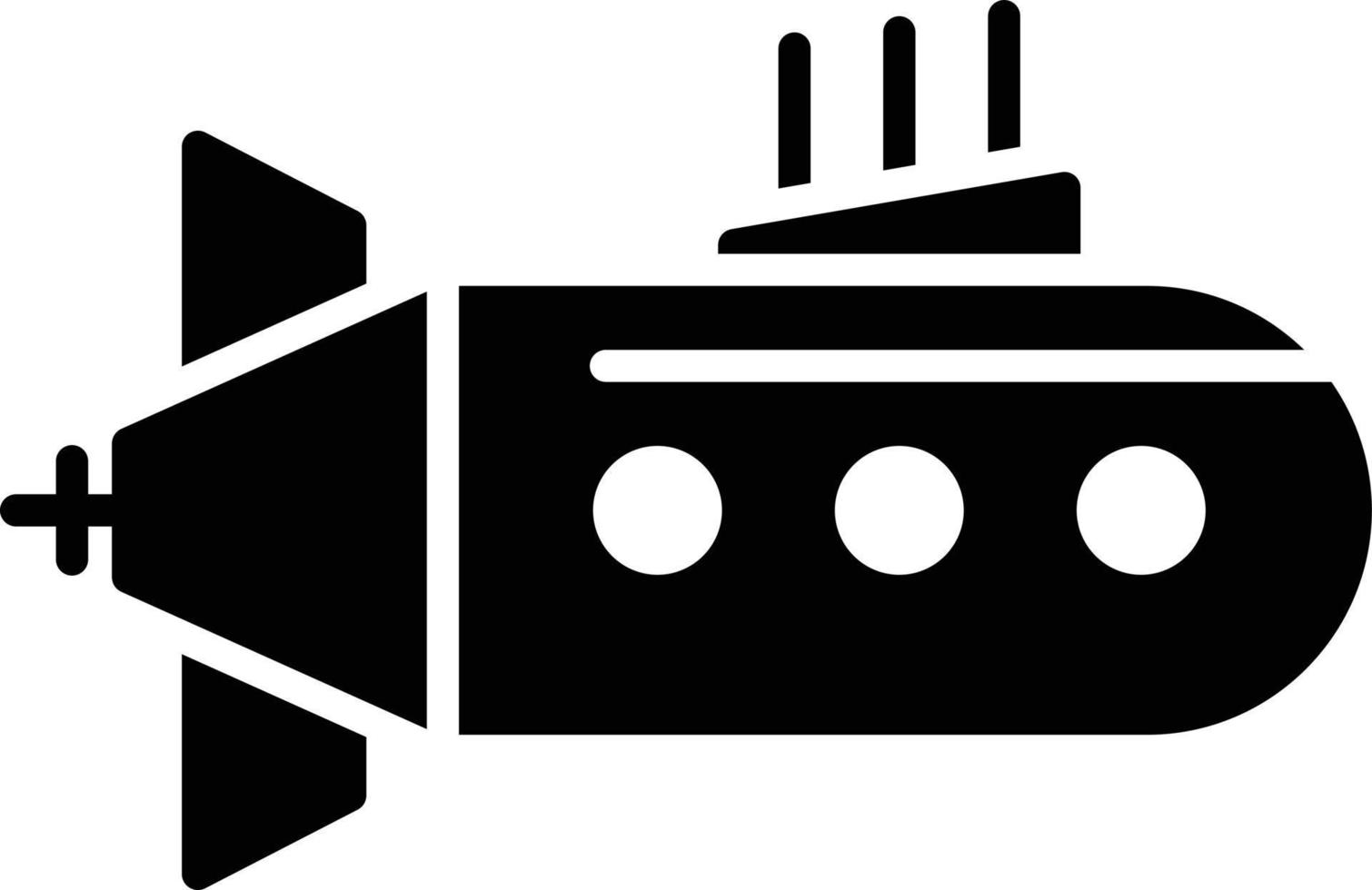 icono de glifo submarino vector