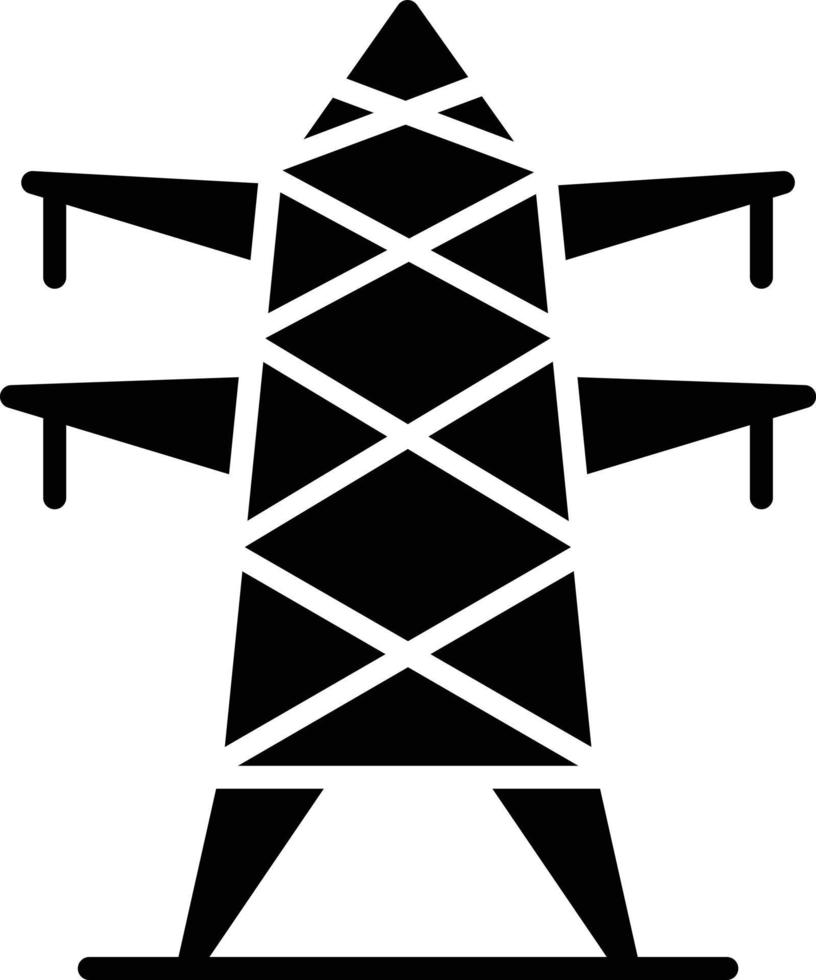 Electric Tower Glyph Icon vector