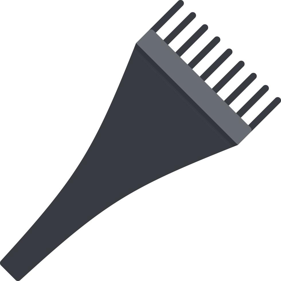 cepillo de tinte para el cabello icono plano vector