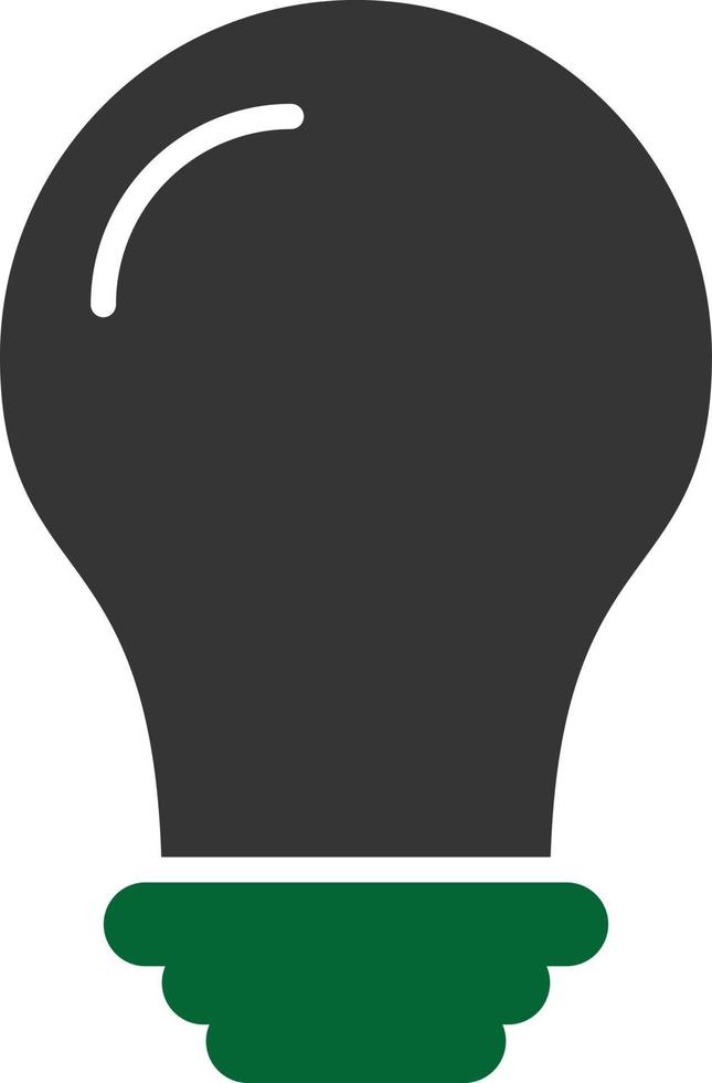Bulb Glyph Two Color vector