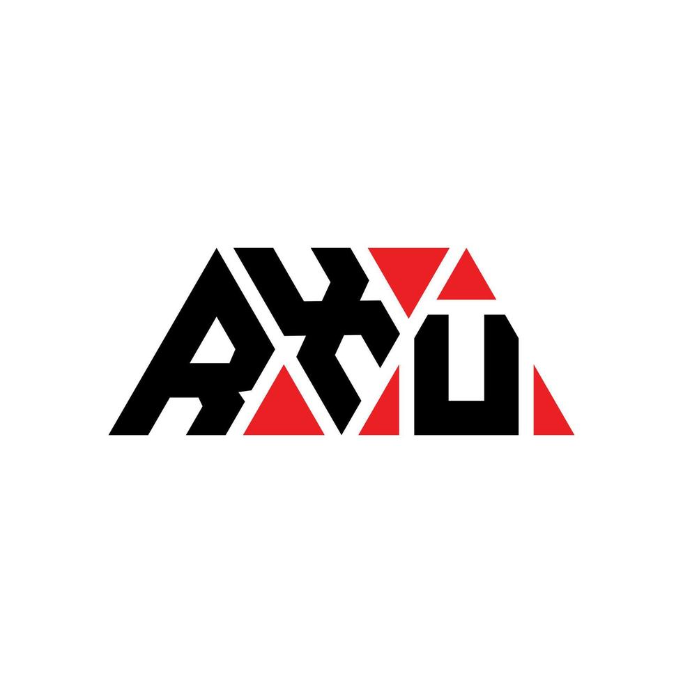 Diseño de logotipo de letra triangular rxu con forma de triángulo. monograma de diseño del logotipo del triángulo rxu. plantilla de logotipo de vector de triángulo rxu con color rojo. logotipo triangular rxu logotipo simple, elegante y lujoso. rxu