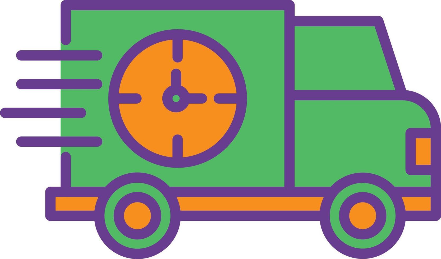 Fast Delivery Line Filled Two Color vector