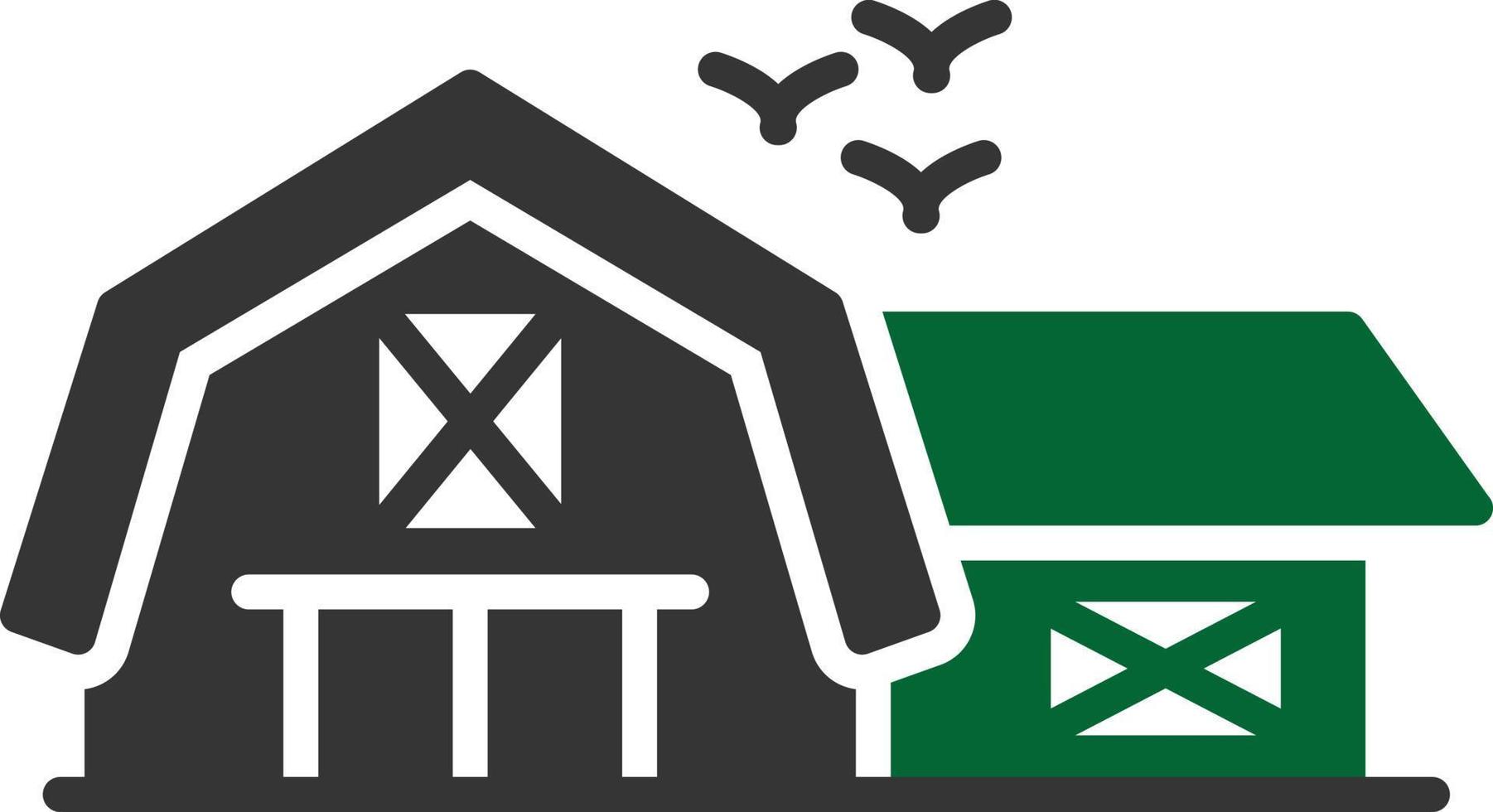 Barn Glyph Two Color vector