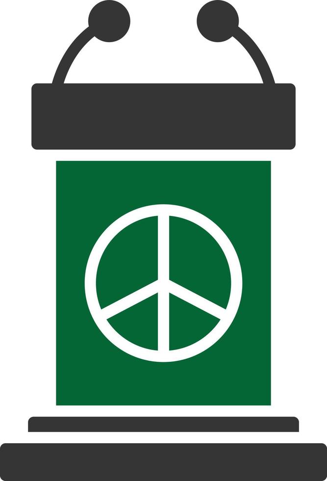 Pacifism Glyph Two Color vector