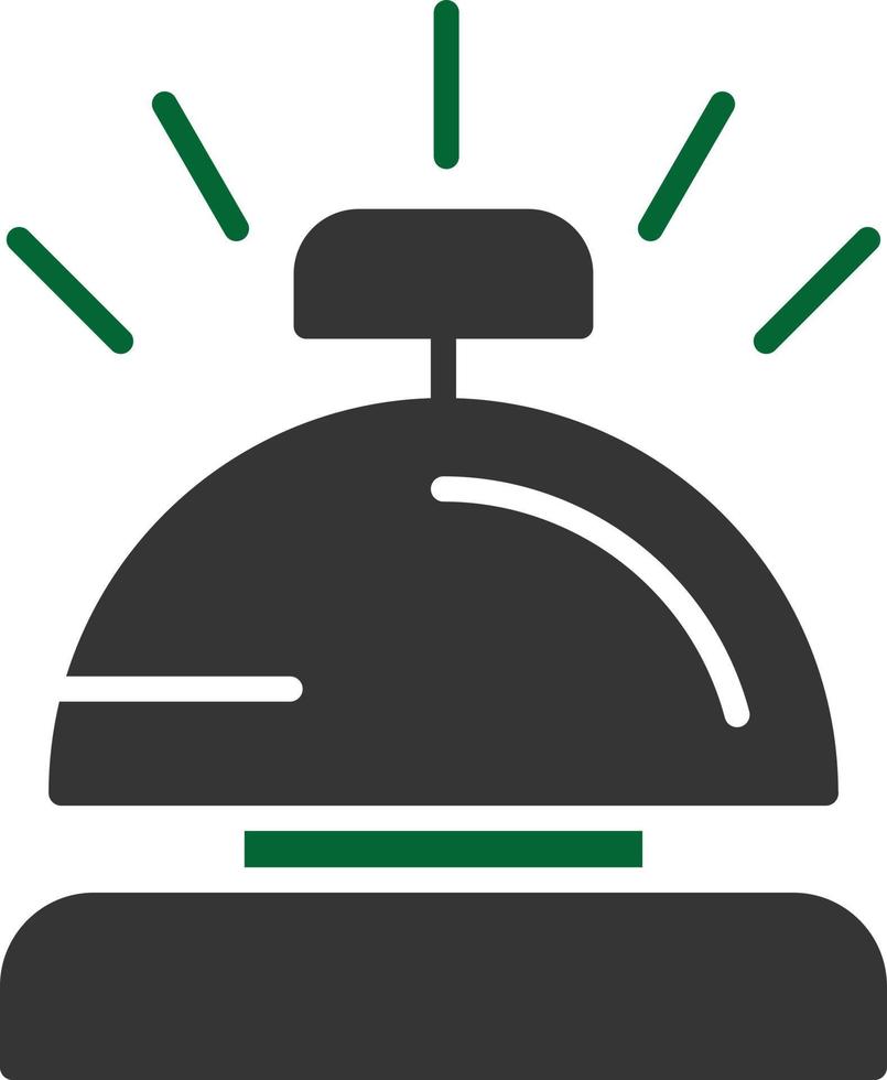 Reception Bell Glyph Two Color vector