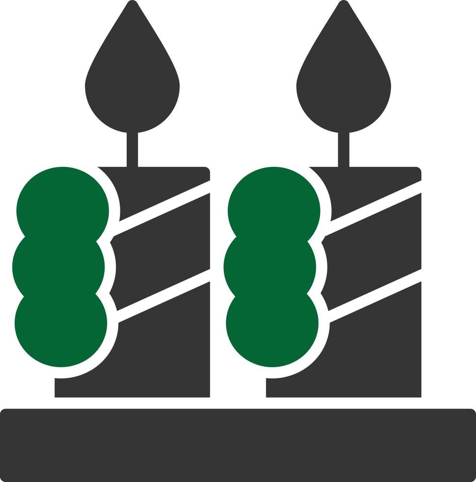 Candles Glyph Two Color vector